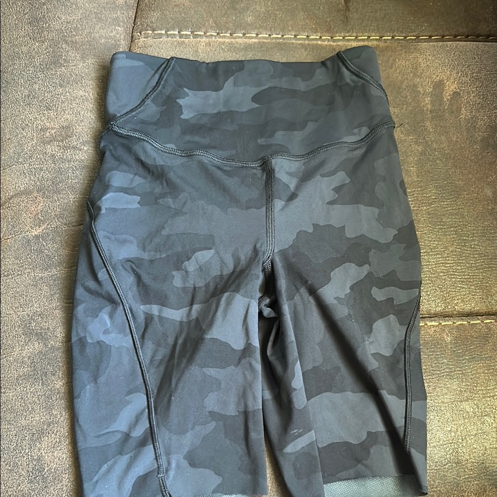 lululemon athletica Black Camo Bike Shorts